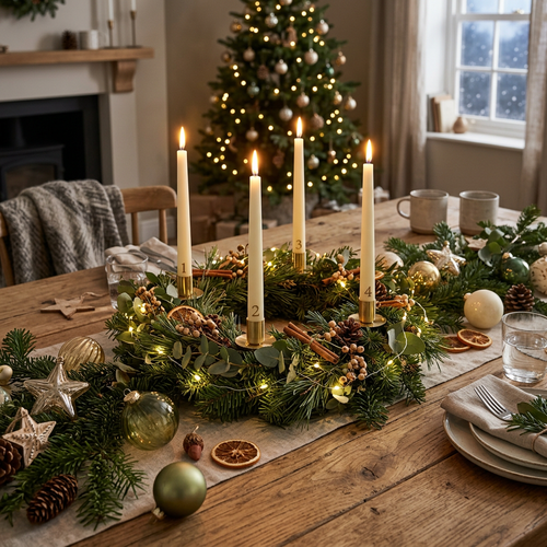 Adventi Koszorú LED Világítással lifestyle fotó